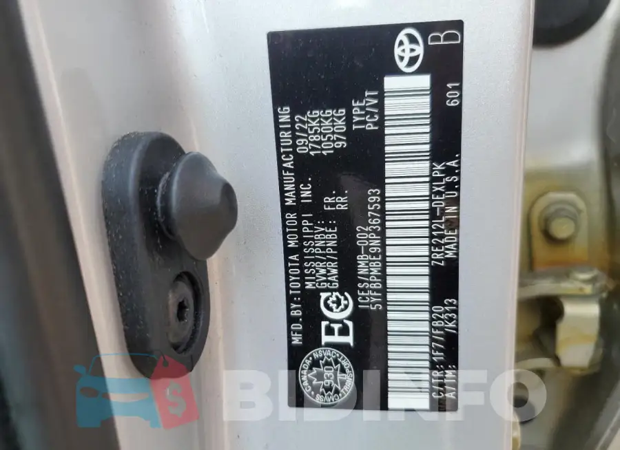 5YFBPMBE9NP367593 Photo# 12