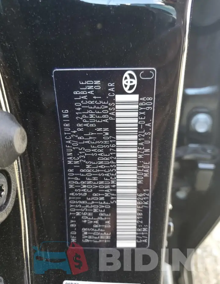 5YFT4MCE5SP217617 Photo# 13