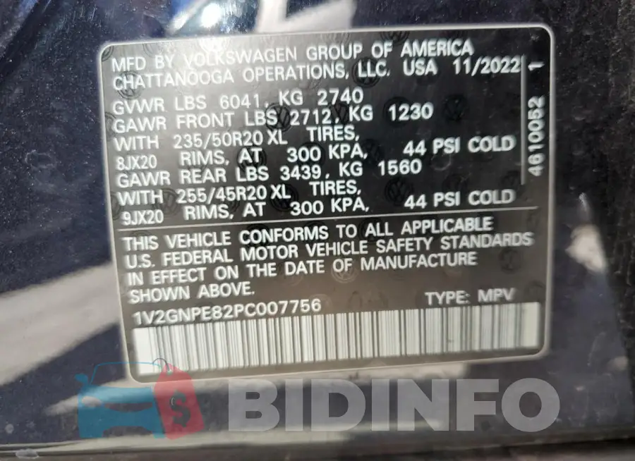 1V2GNPE82PC007756 Photo# 13