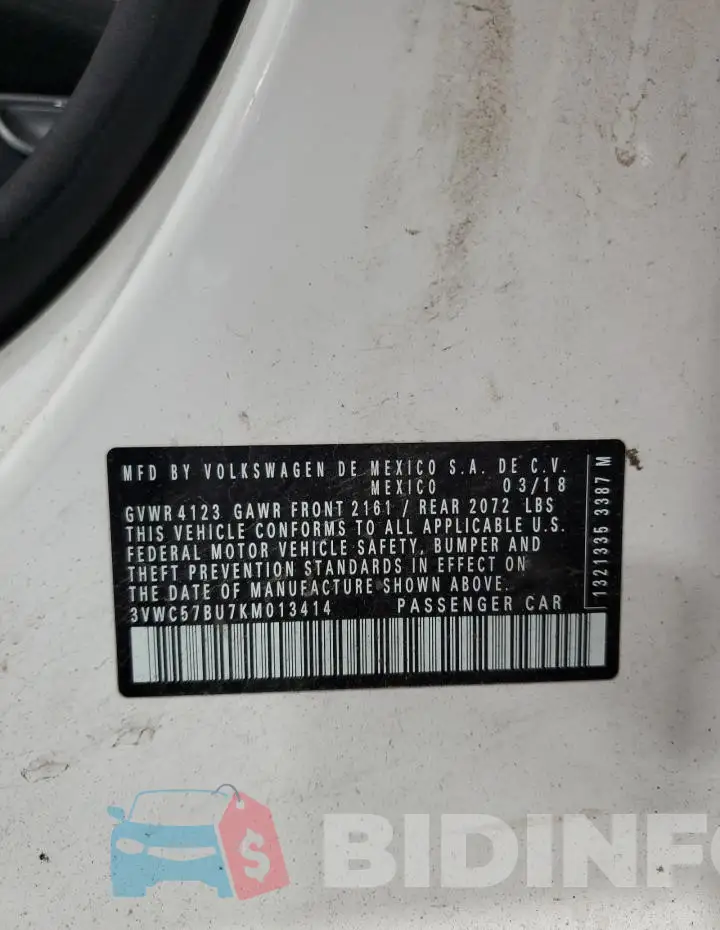 3VWC57BU7KM013414 Photo# 12
