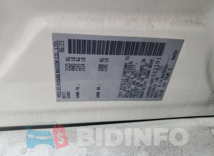 1N4AA6CV8PC511191 Photo# 13