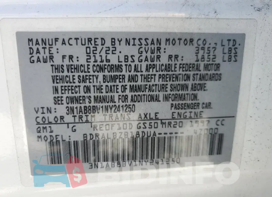 3N1AB8BV1NY241250 Photo# 12