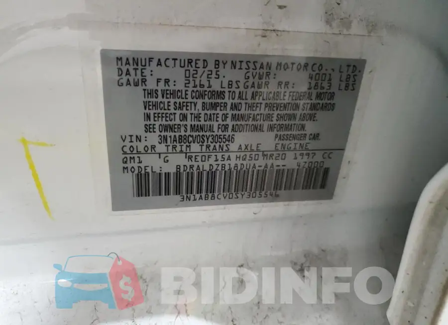 3N1AB8CV0SY305546 Photo# 12