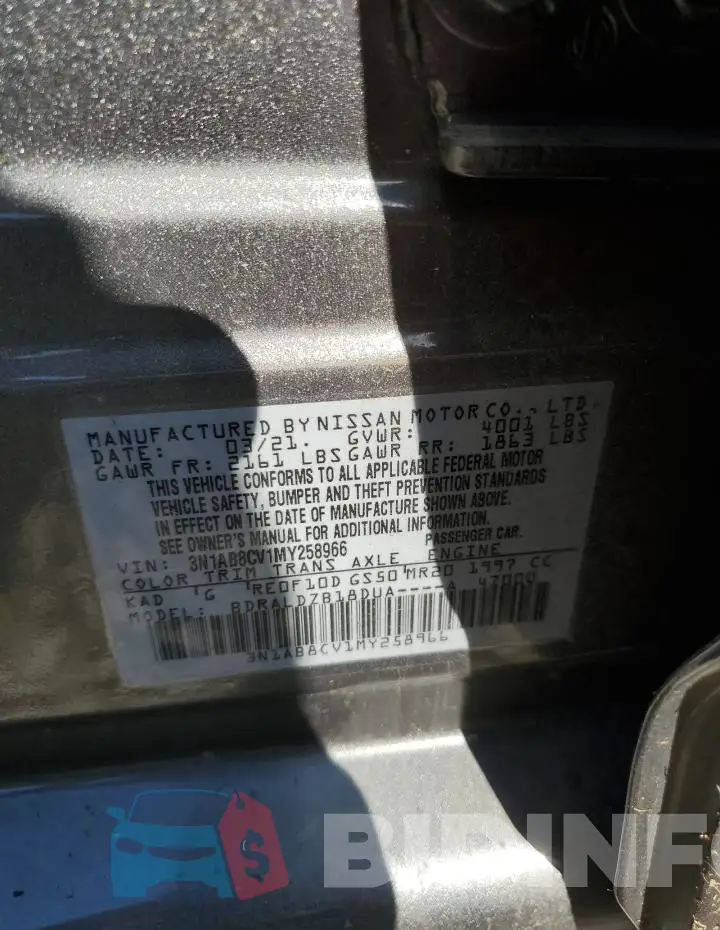 3N1AB8CV1MY258966 Photo# 12