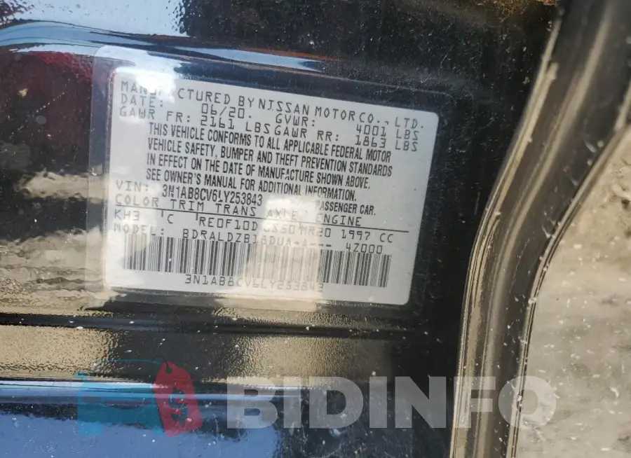 3N1AB8CV6LY253843 Photo# 12