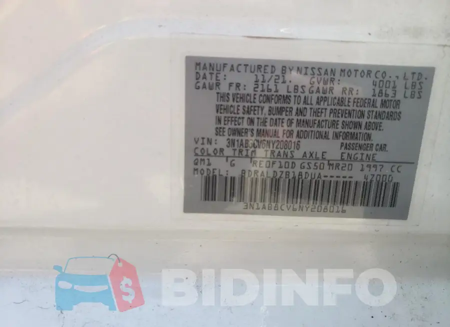 3N1AB8CV6NY208016 Photo# 13