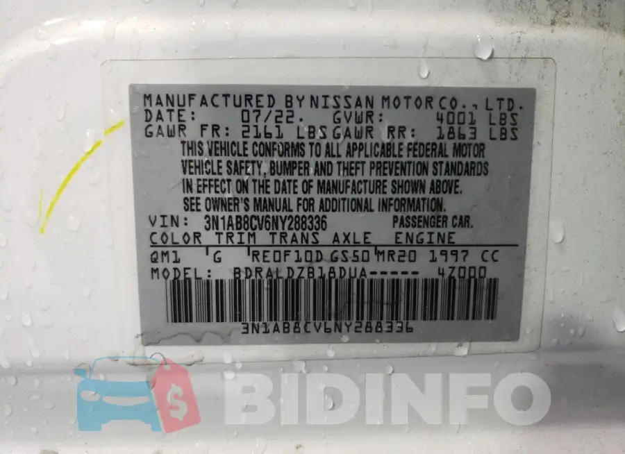 3N1AB8CV6NY288336 Photo# 12
