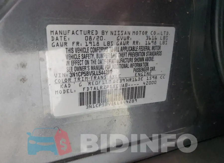 3N1CP5BV5LL544289 Photo# 14