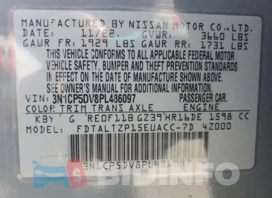 3N1CP5DV8PL486097 Photo# 12