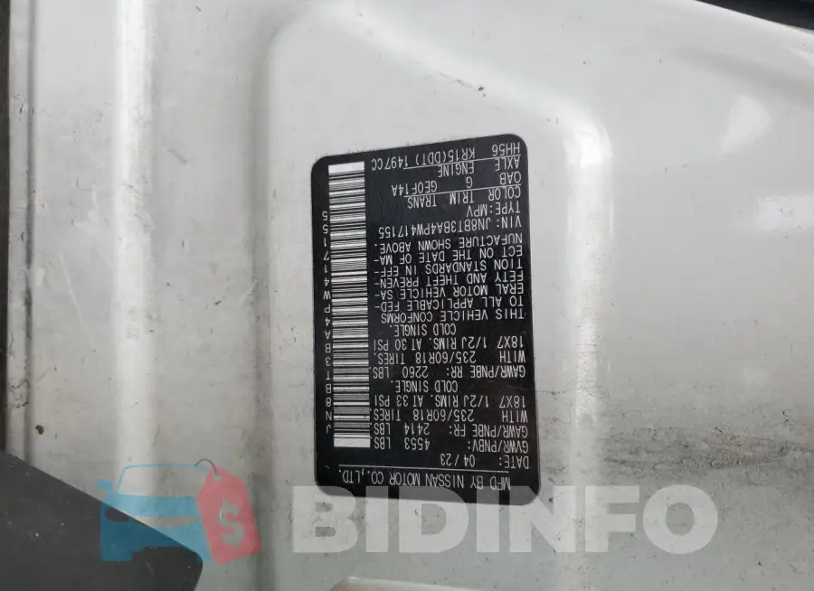 JN8BT3BA4PW417155 Photo# 13