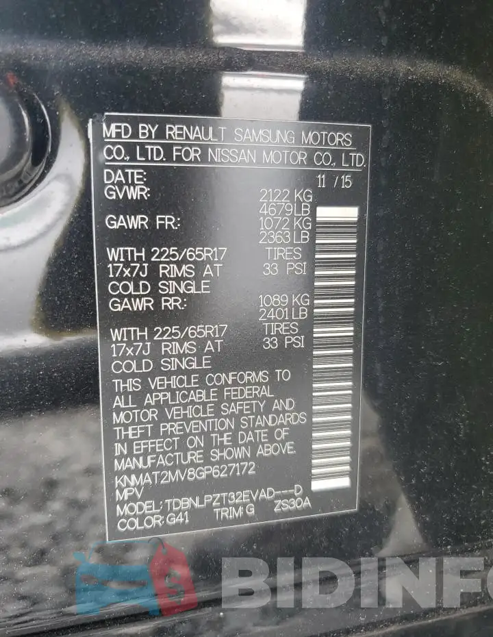 KNMAT2MV8GP627172 Photo# 13