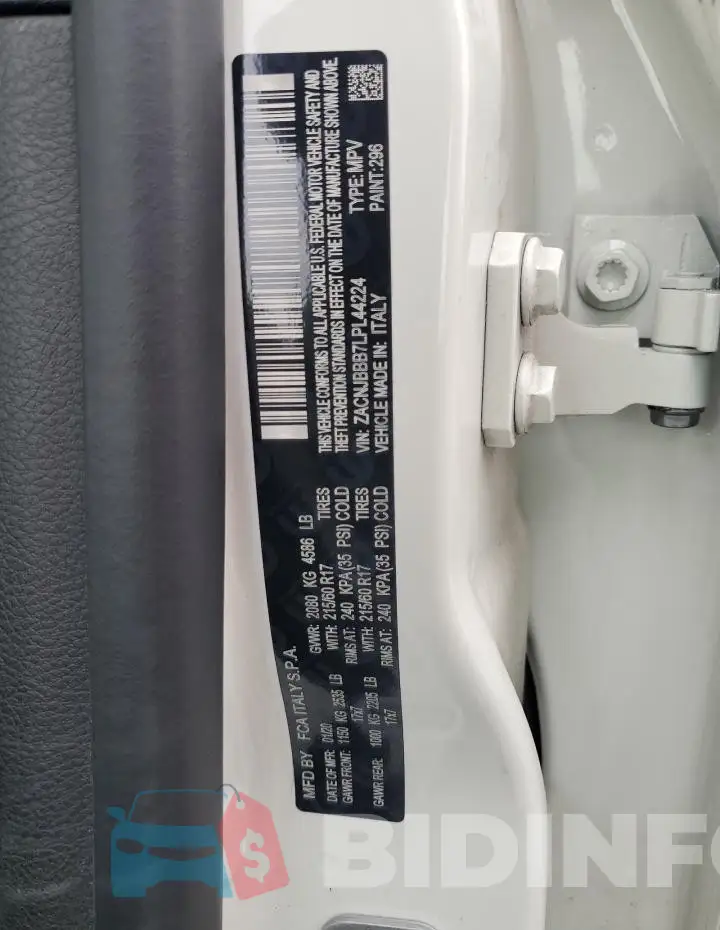 ZACNJBBB7LPL44224 Photo# 14