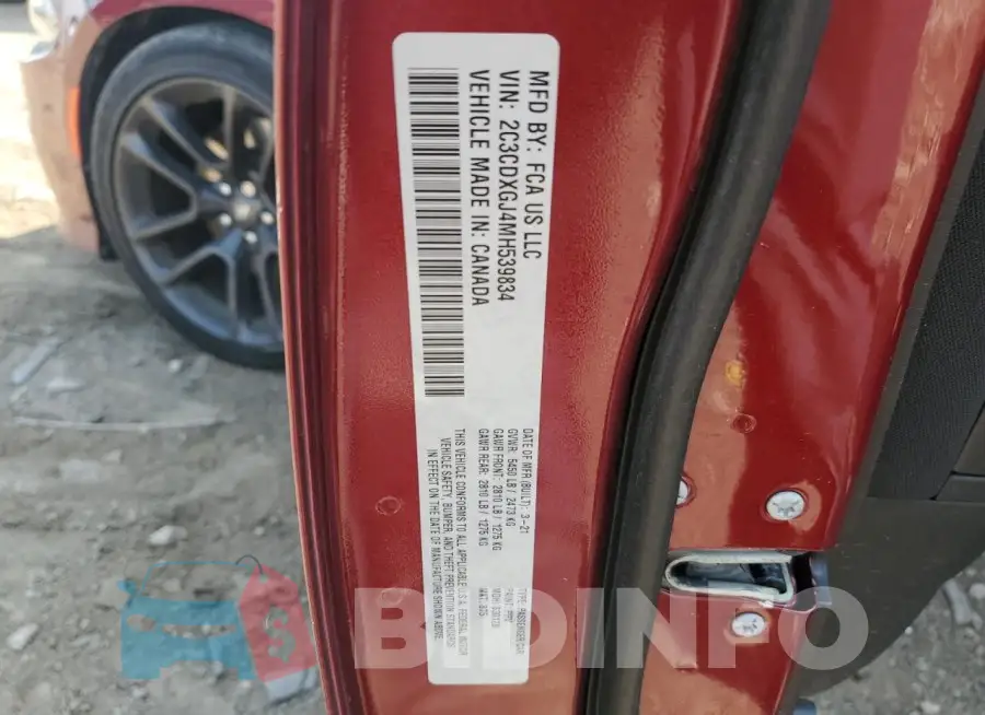 2C3CDXGJ4MH539834 Photo# 12