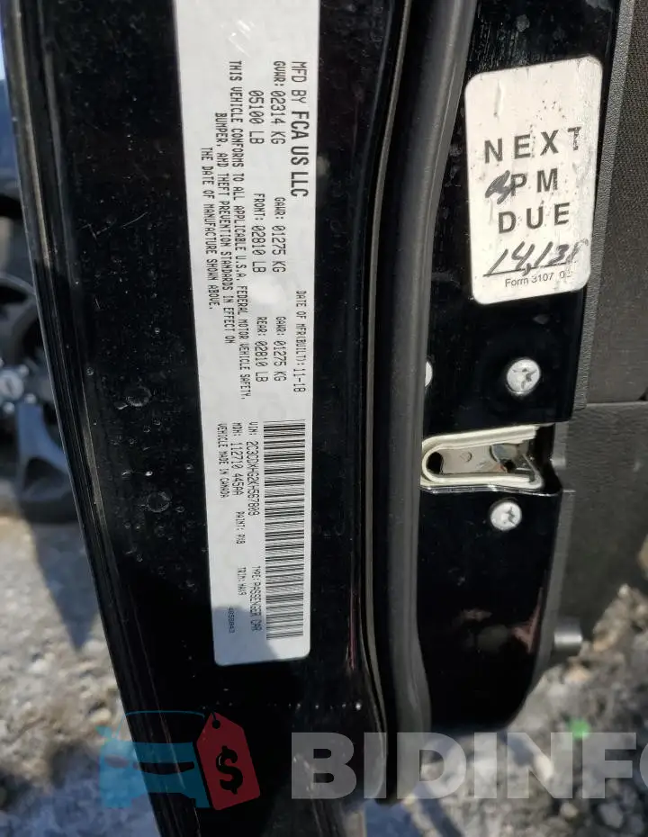 2C3CDXHG2KH567809 Photo# 13