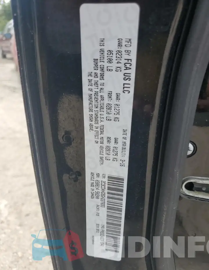 2C3CDXHG9GH227693 Photo# 13