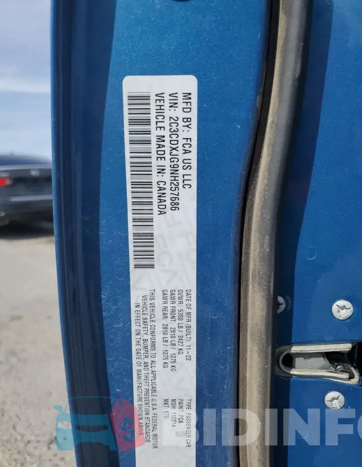 2C3CDXJG9NH257686 Photo# 13