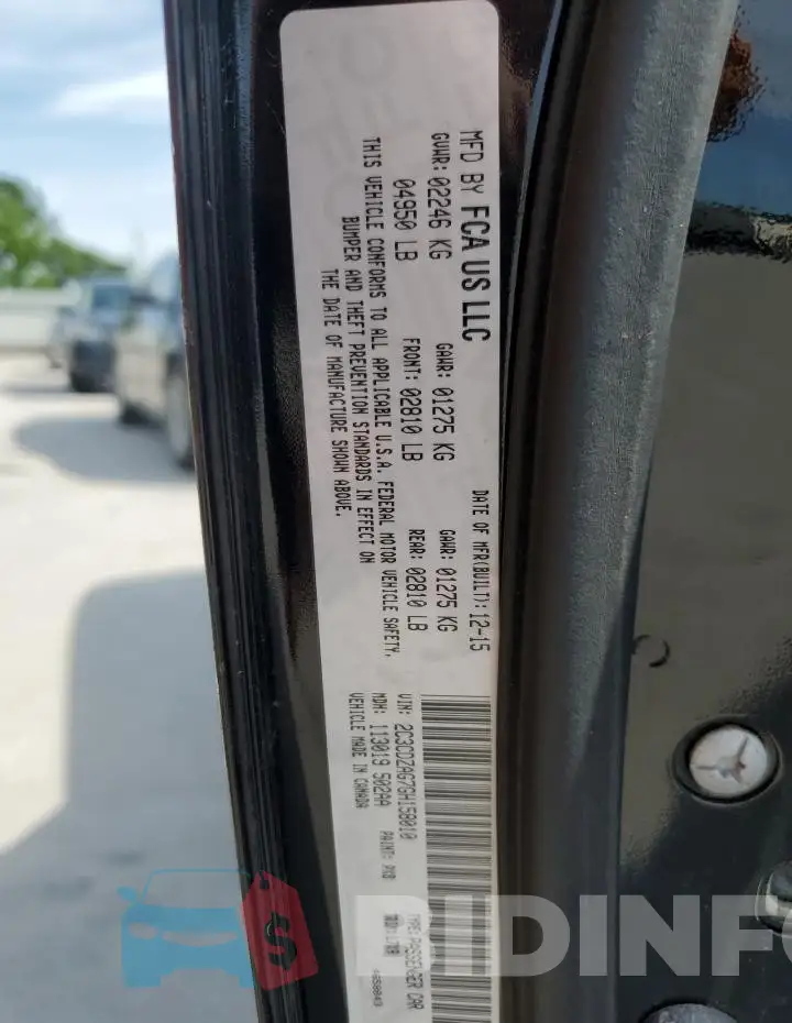 2C3CDZAG7GH158010 Photo# 12