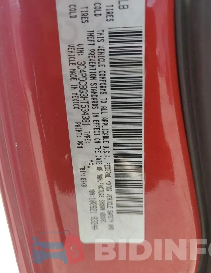 3C4PDCBG3HT534381 Photo# 13