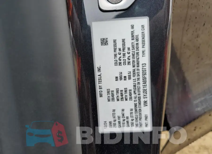 5YJ3E1EA8SF920713 Photo# 13