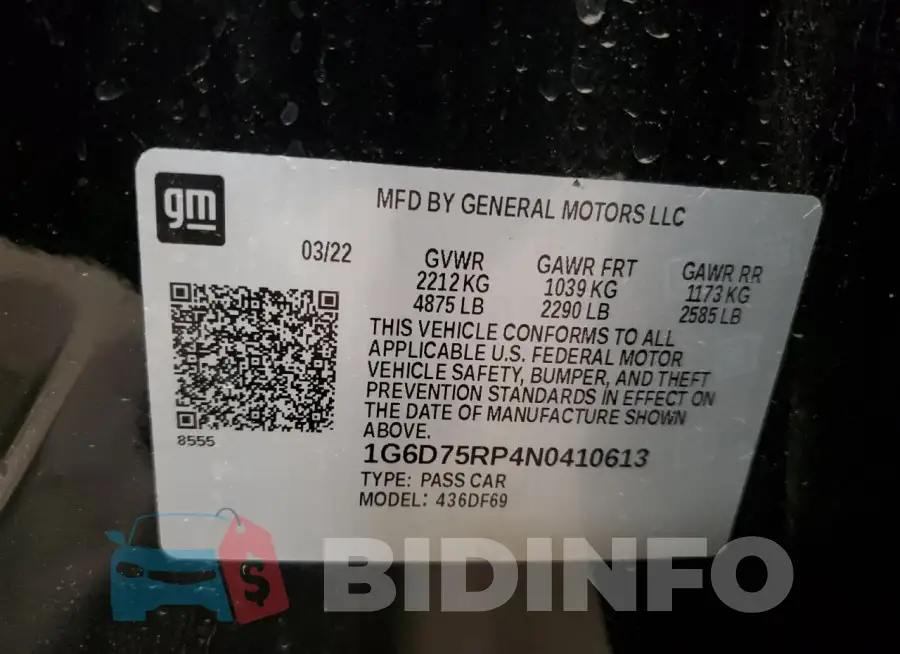 1G6D75RP4N0410613 Photo# 13