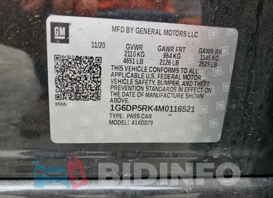 1G6DP5RK4M0116521 Photo# 12