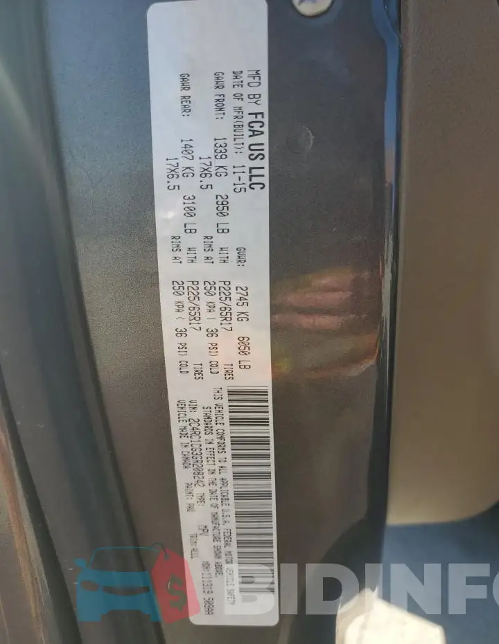 2C4RC1CG3GR208242 Photo# 14