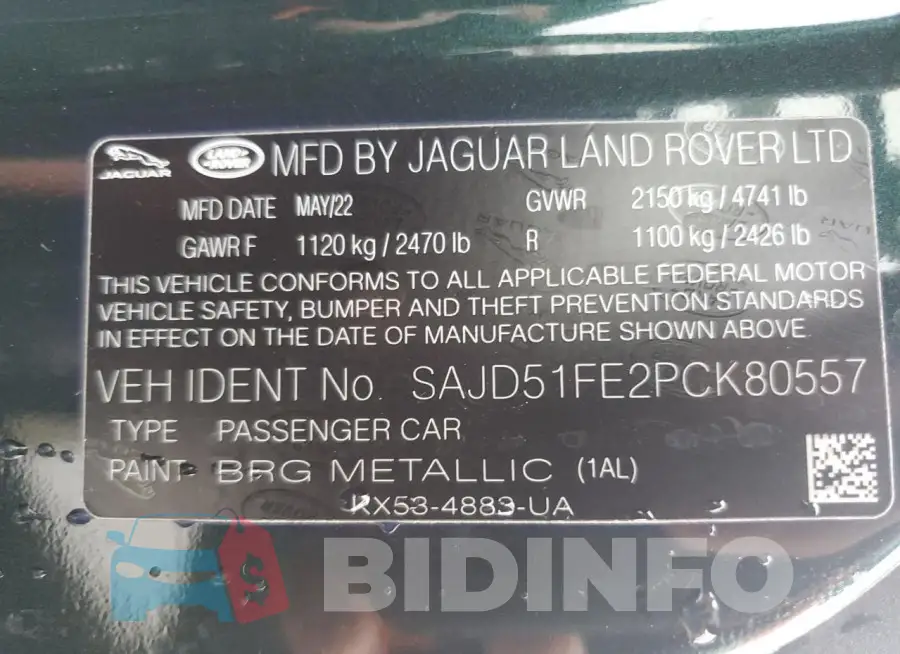 SAJD51FE2PCK80557 Photo# 12