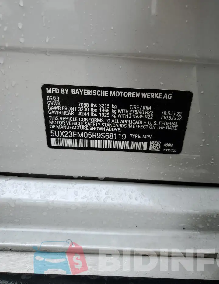 5UX23EM05R9S68119 Photo# 13