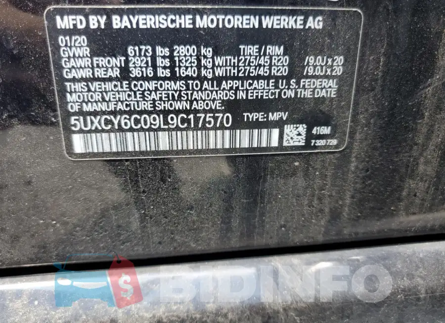 5UXCY6C09L9C17570 Photo# 13