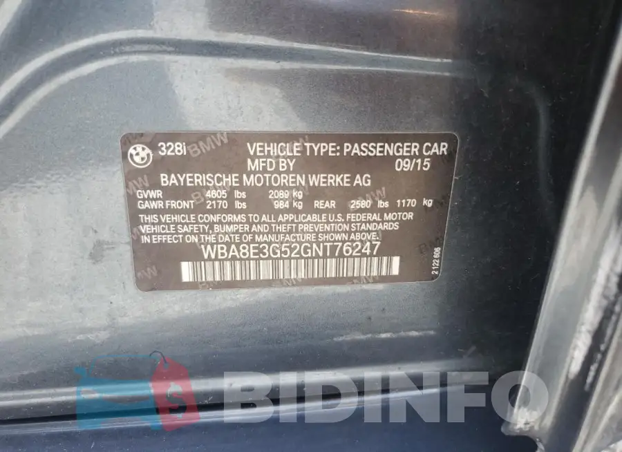 WBA8E3G52GNT76247 Photo# 12