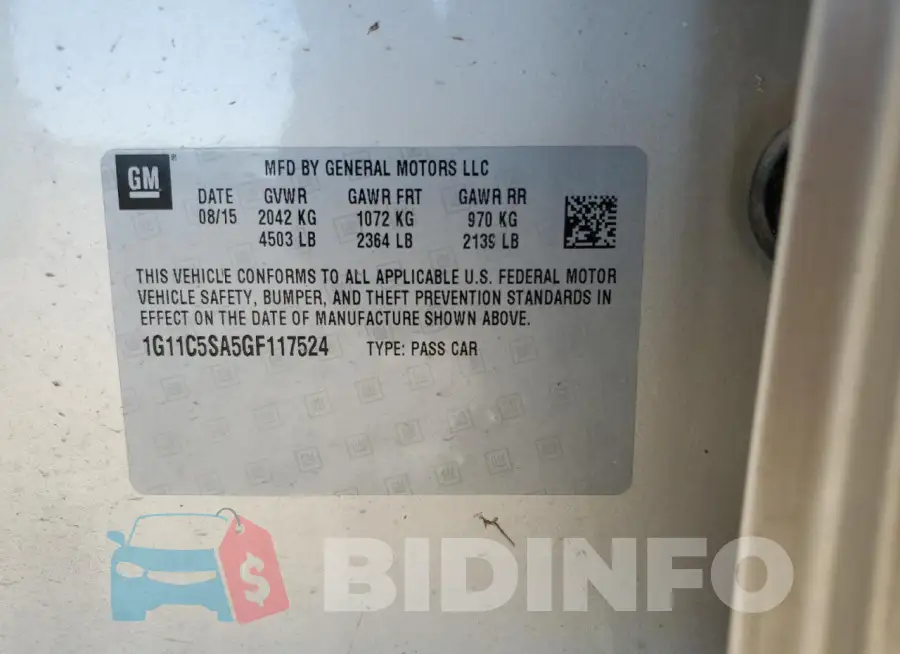1G11C5SA5GF117524 Photo# 13