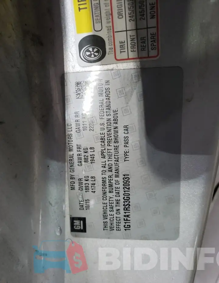 1G1FA1RS3G0120931 Photo# 12