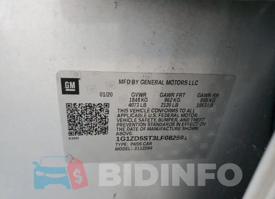1G1ZD5ST3LF082591 Photo# 12