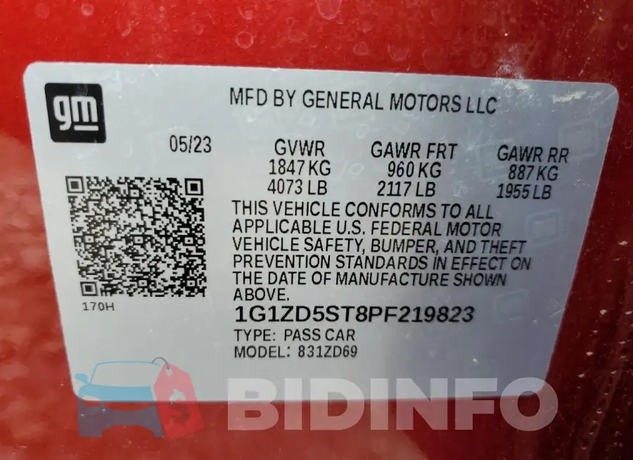 1G1ZD5ST8PF219823 Photo# 12