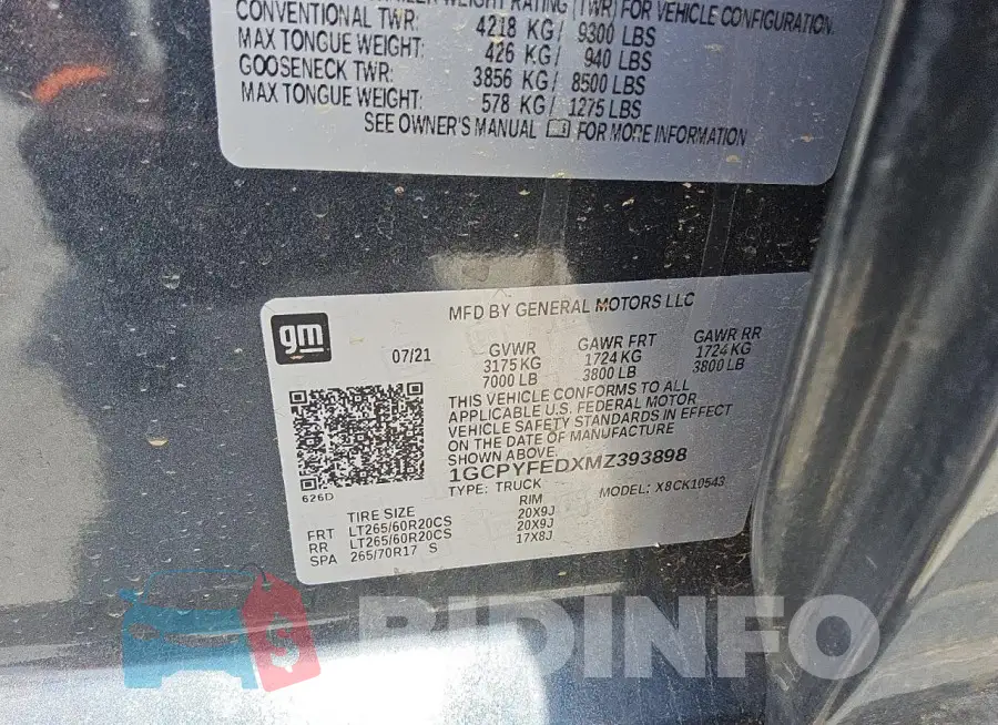 1GCPYFEDXMZ393898 Photo# 12