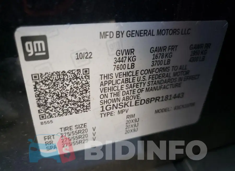 1GNSKLED8PR181443 Photo# 13