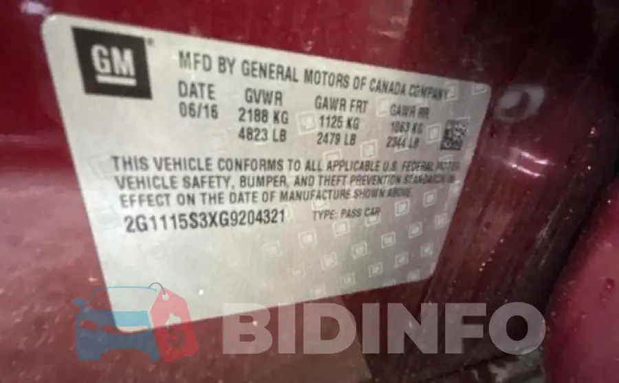 2G1115S3XG9204321 Photo# 10