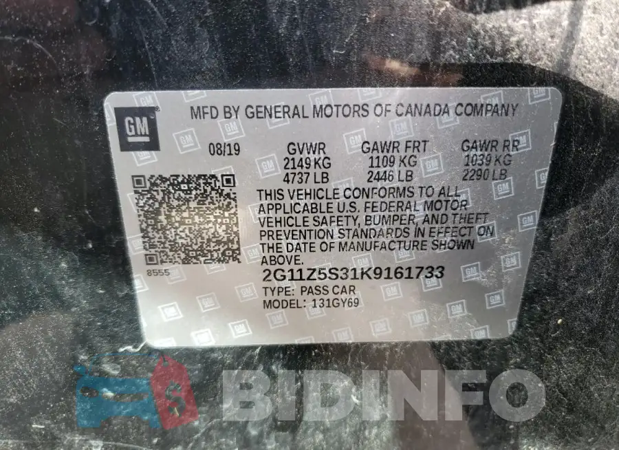 2G11Z5S31K9161733 Photo# 12