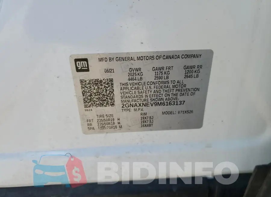 2GNAXNEV9M6163137 Photo# 13