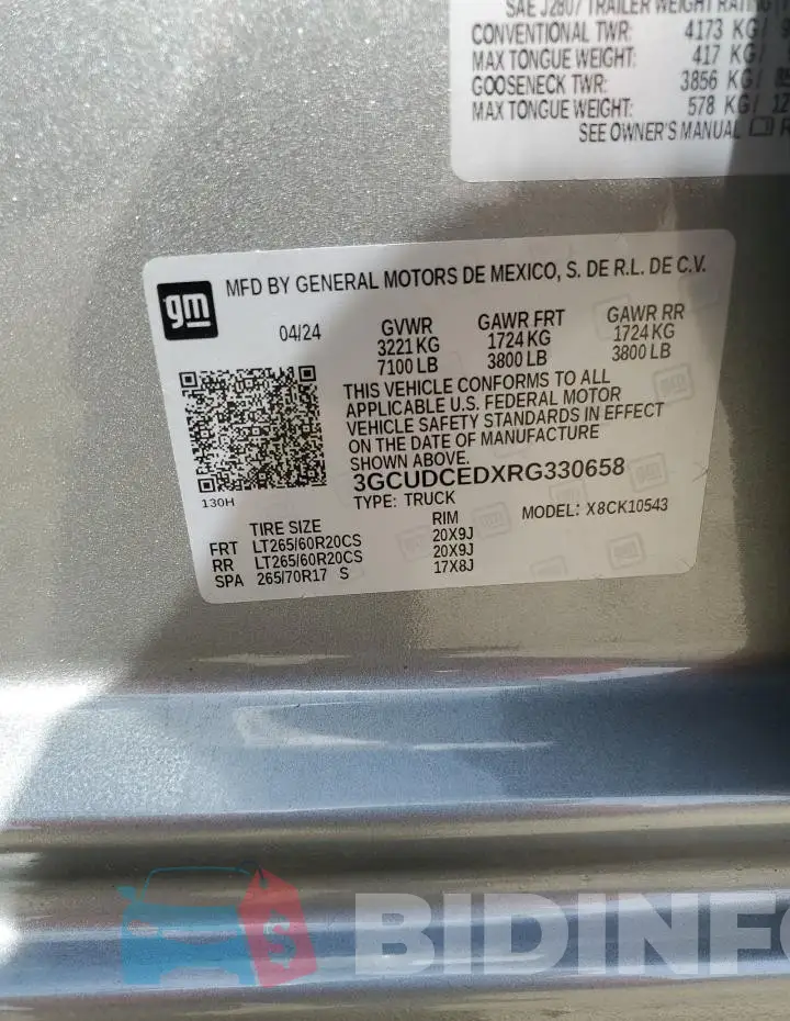 3GCUDCEDXRG330658 Photo# 12