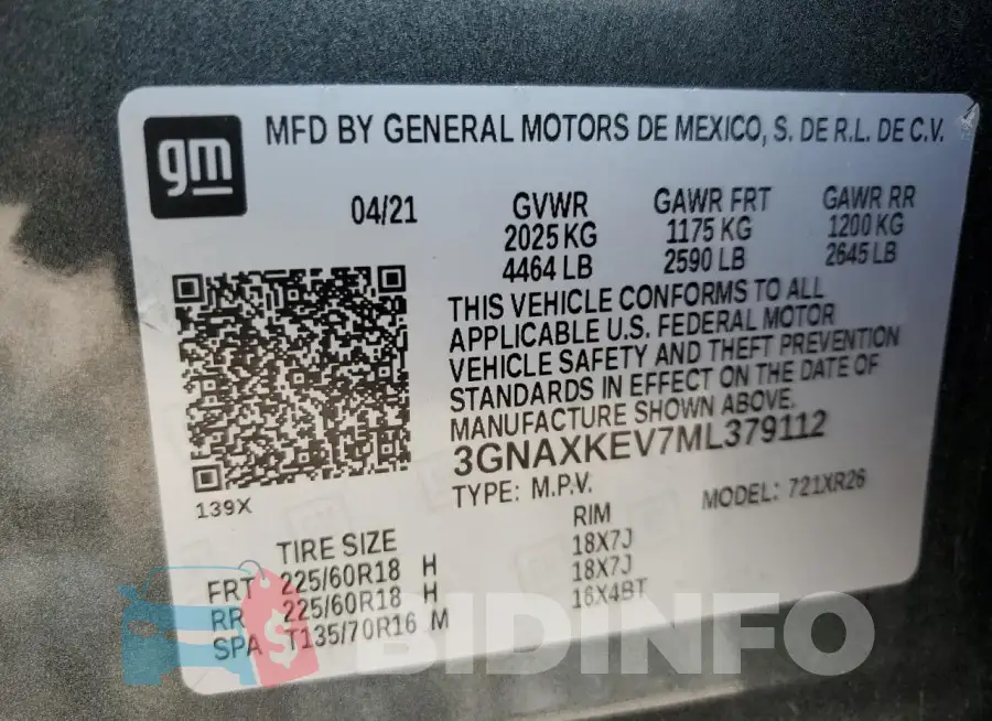 3GNAXKEV7ML379112 Photo# 13