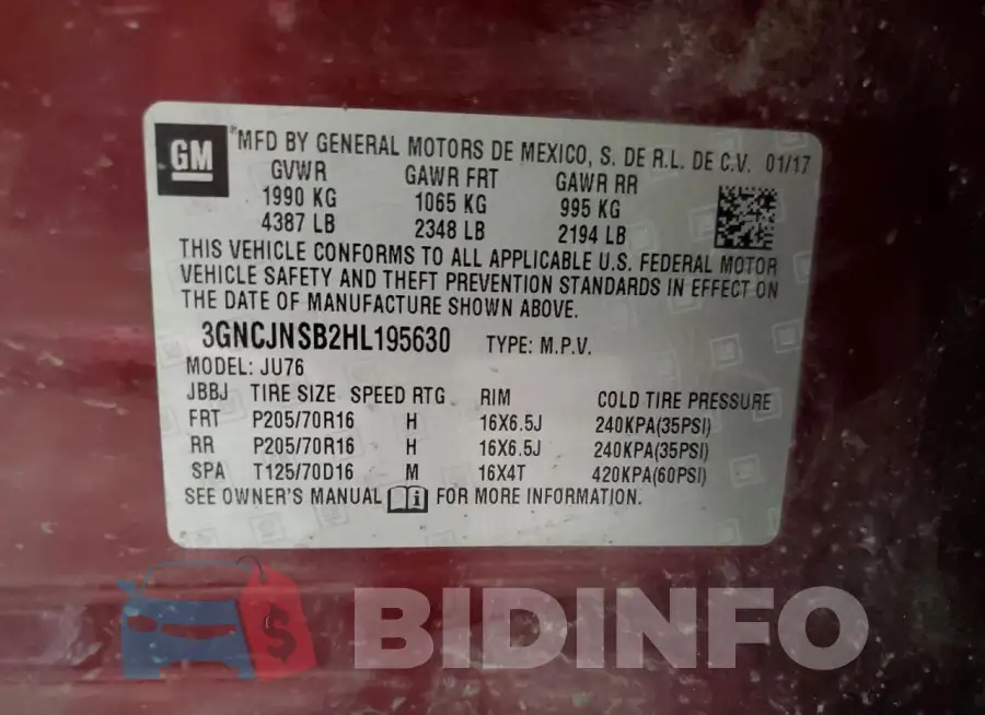 3GNCJNSB2HL195630 Photo# 13