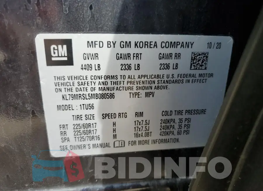 KL79MRSL5MB080586 Photo# 13
