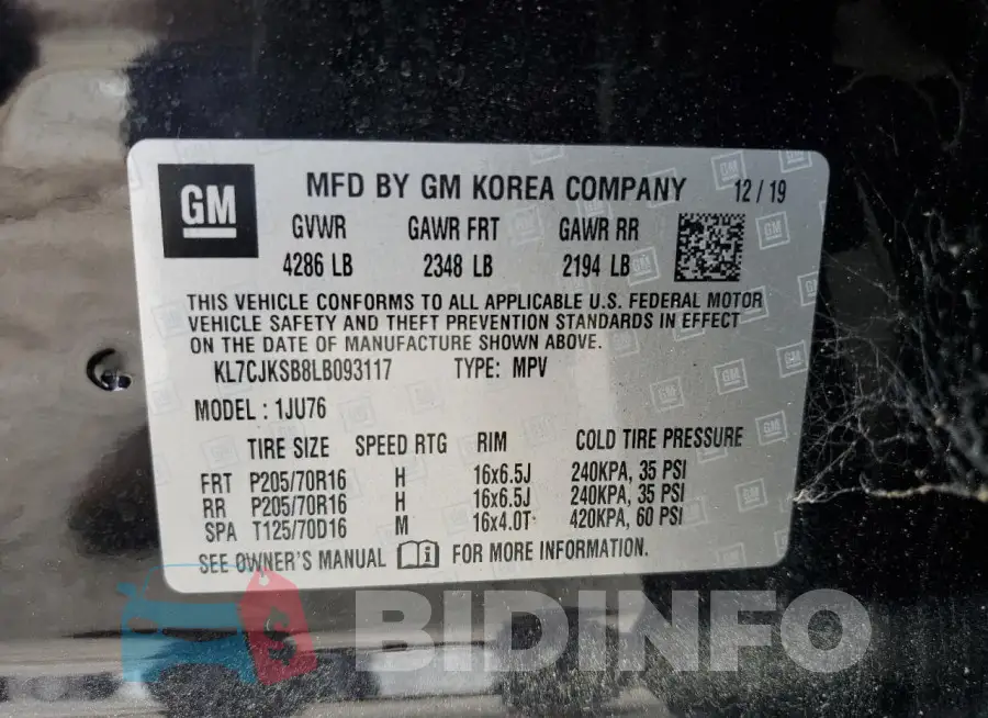 KL7CJKSB8LB093117 Photo# 13