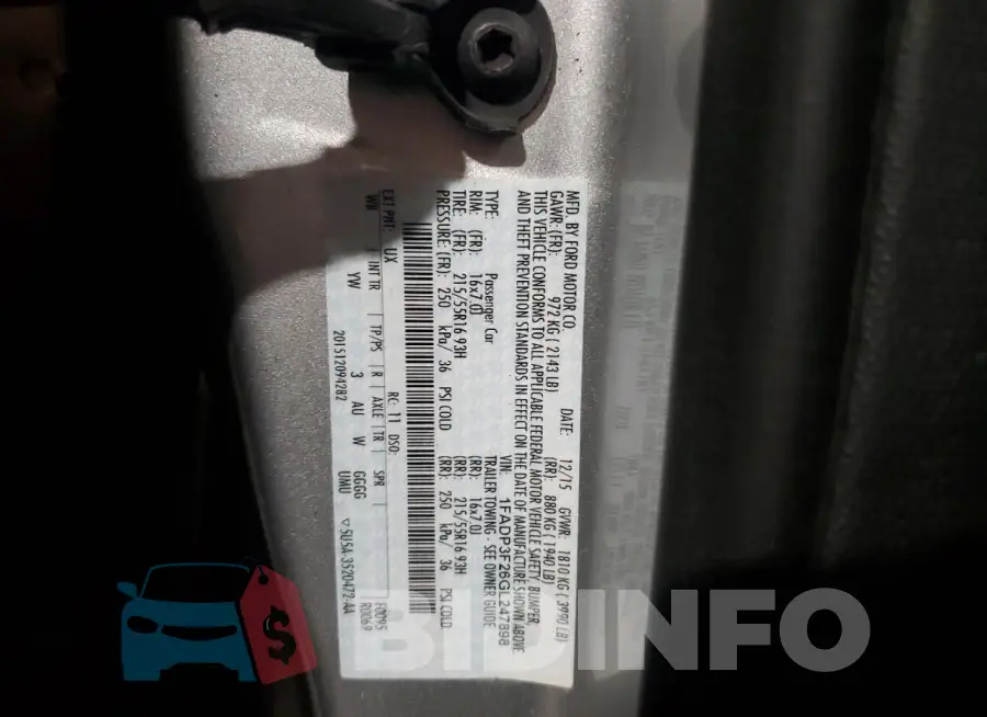 1FADP3F26GL247898 Photo# 12