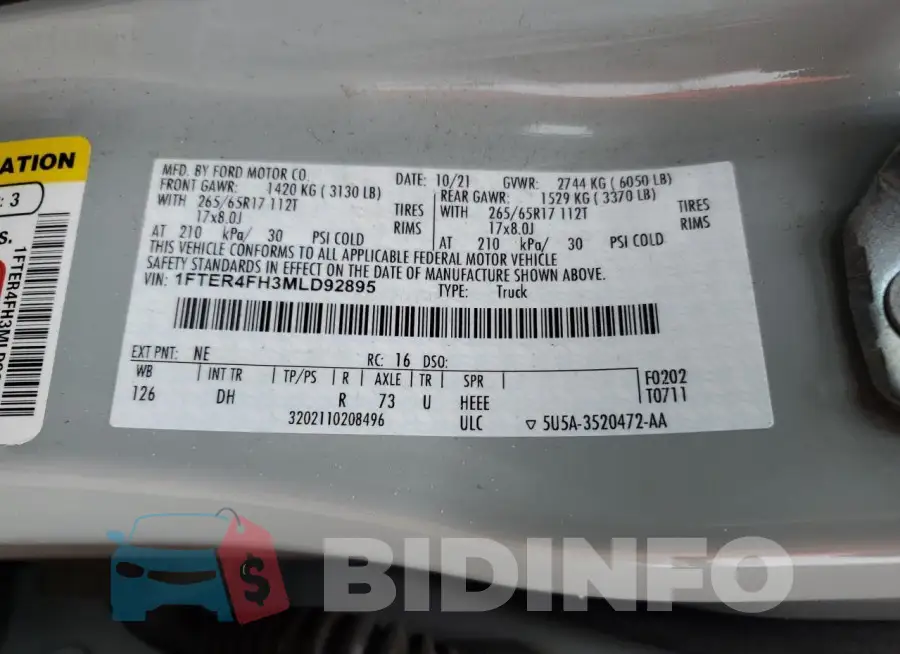 1FTER4FH3MLD92895 Photo# 12