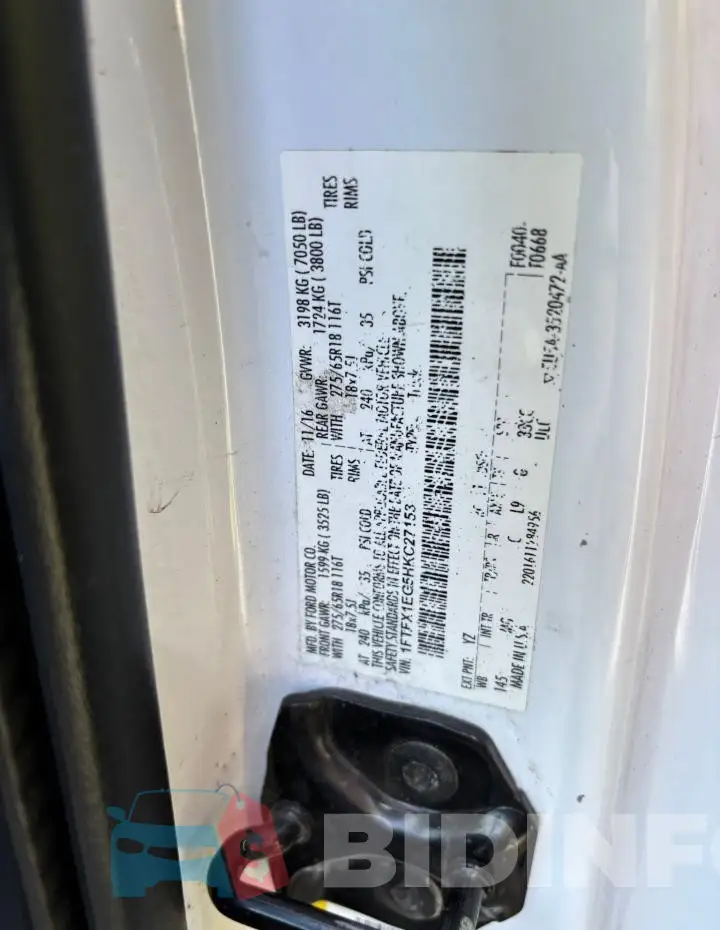 1FTFX1EG5HKC27153 Photo# 10