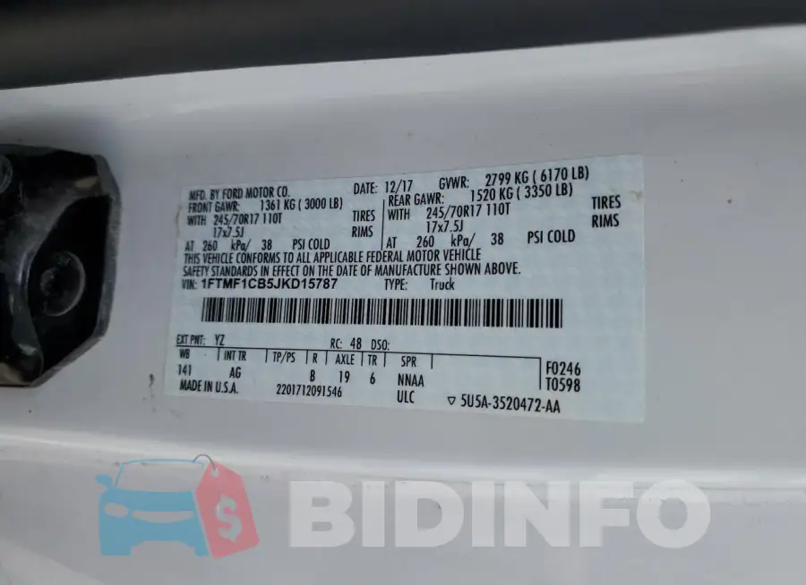 1FTMF1CB5JKD15787 Photo# 12