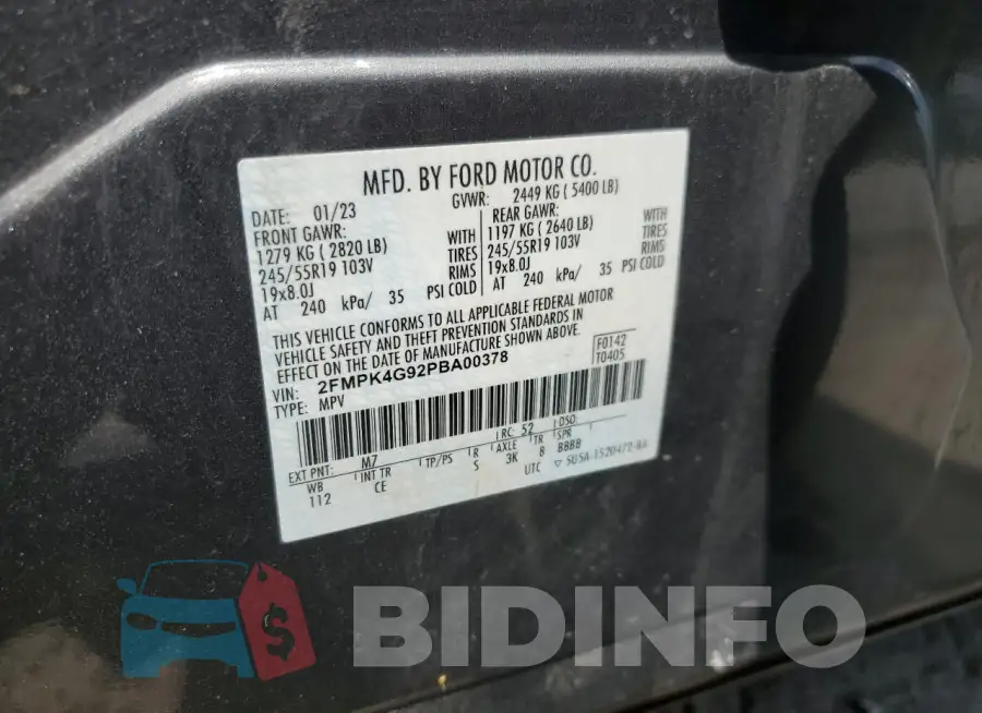 2FMPK4G92PBA00378 Photo# 13