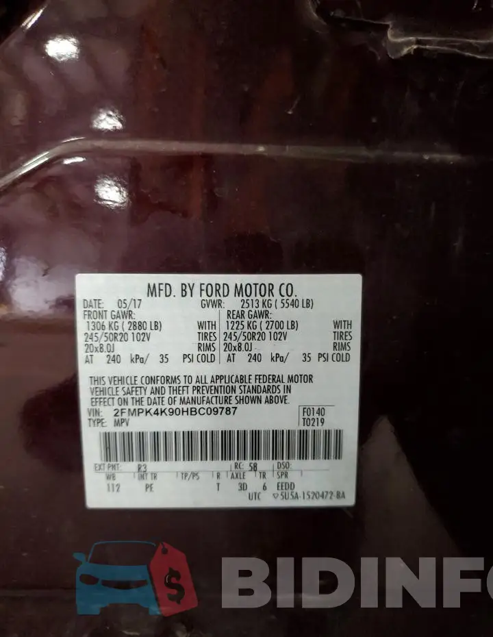 2FMPK4K90HBC09787 Photo# 13